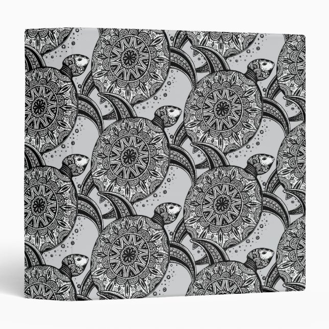 Style Turtle Pattern Binder (Front/Spine)