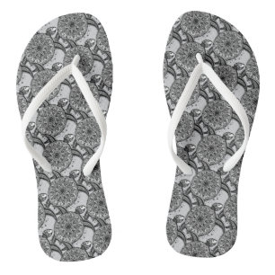 Style Turtle Pattern Flip Flops
