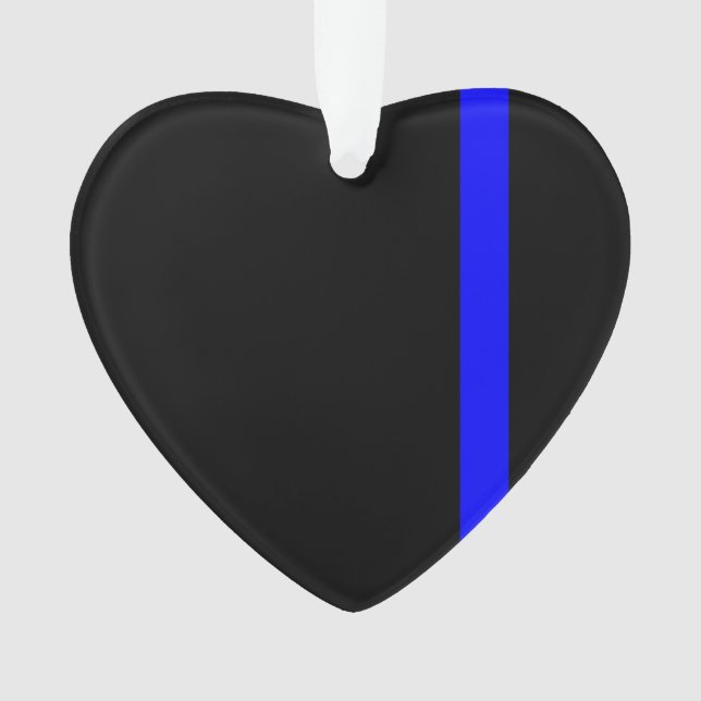 Style vertical Symbolique Ligne Bleue Mince (devant)