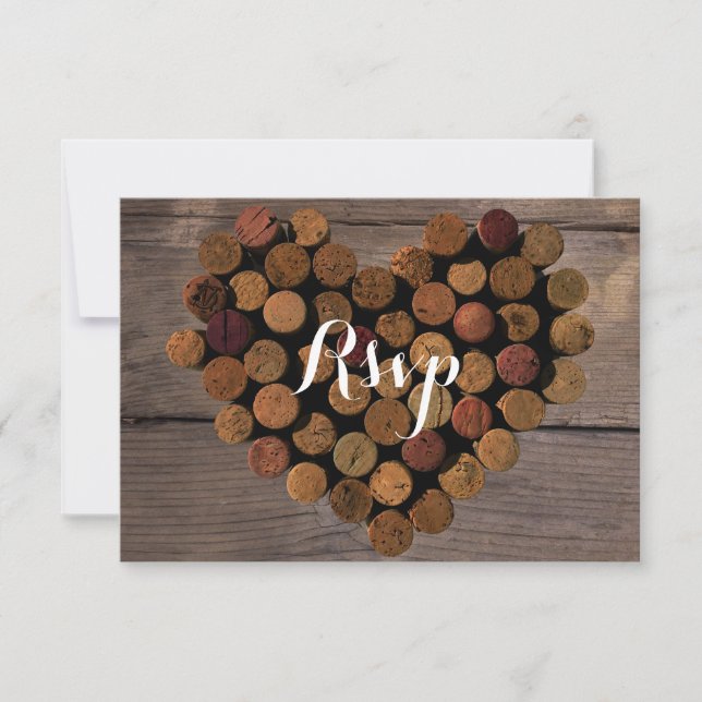 Style Vin Cork #2 RSVP et carte de menu (Devant)
