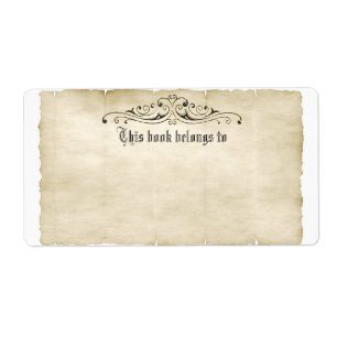 Style vintage Ancien Parchemin Ajouter Votre Nom É