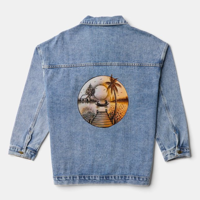 Style: Women's Denim Jacket (Jean Jacket (Back)