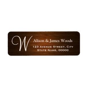 Style Wood Grain Rechercher Monogram Mariage