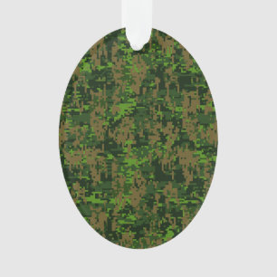 Style Woodland Camouflage vert numérique Accent