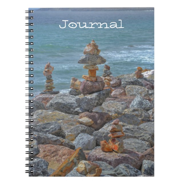 Style Zen paisible Balancé Rock Journal Carnet (Devant)