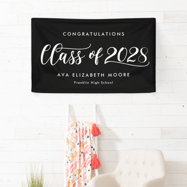 Styled Class EDITABLE COLOR Graduation Banner (Insitu)