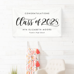 Styled Class EDITABLE COLOR Graduation Banner