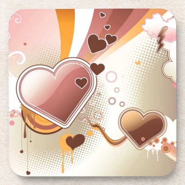 Styled design background coaster (Front)