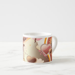 Styled design background espresso cup