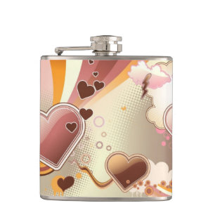 Styled design background hip flask