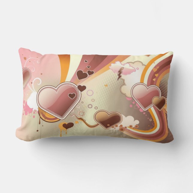 Styled design background lumbar pillow (Front)