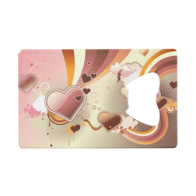 Styled design background wallet bottle opener (Front (Horizontal))