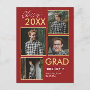 Styled Gallery Editable Colour Graduation Postcard