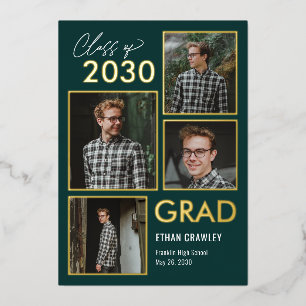 Styled Gallery Foil Graduation Announcement Invite