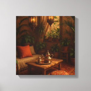 styled Moroccan boho Canvas Print