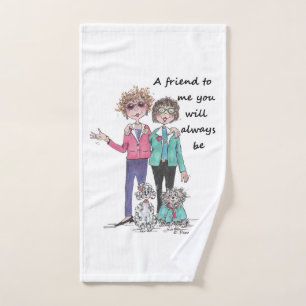Styles Come and Go, Wise Caricature, Watercolor  Hand Towel