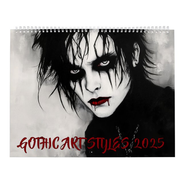 Styles d'art gothique 2025 Calendrier (Protection)