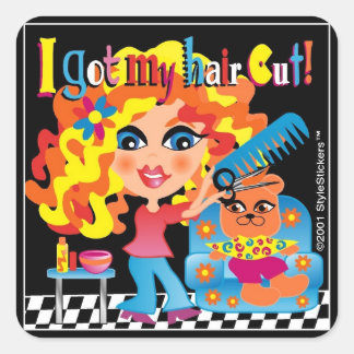 StyleStickers™ 'I Got My Hair Cut! Square Sticker