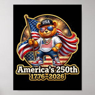 Stylieddy Bear Aamericas 250th Anniversary 1776 Poster