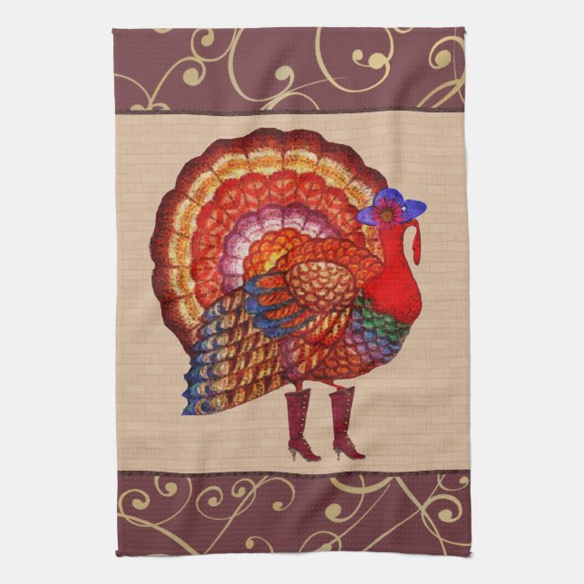 Styling Turkey Kitchen Towel (Vertical)