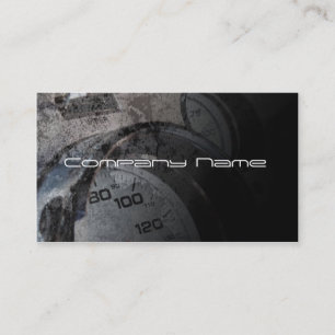 Stylisch grey car clock business card