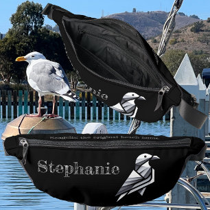Stylisé Seagull géométrique Design nuances de gris