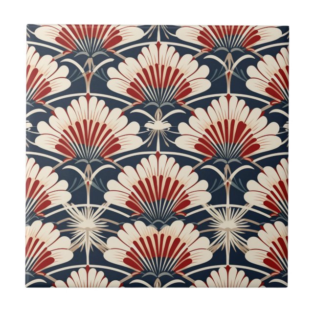 Stylised Floral Pattern inspired by Owen Jones Tile (Front)