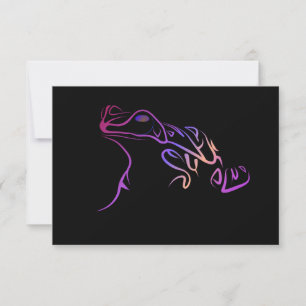 Stylised Frog Flat Thank You Card