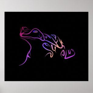 Stylised Frog Poster