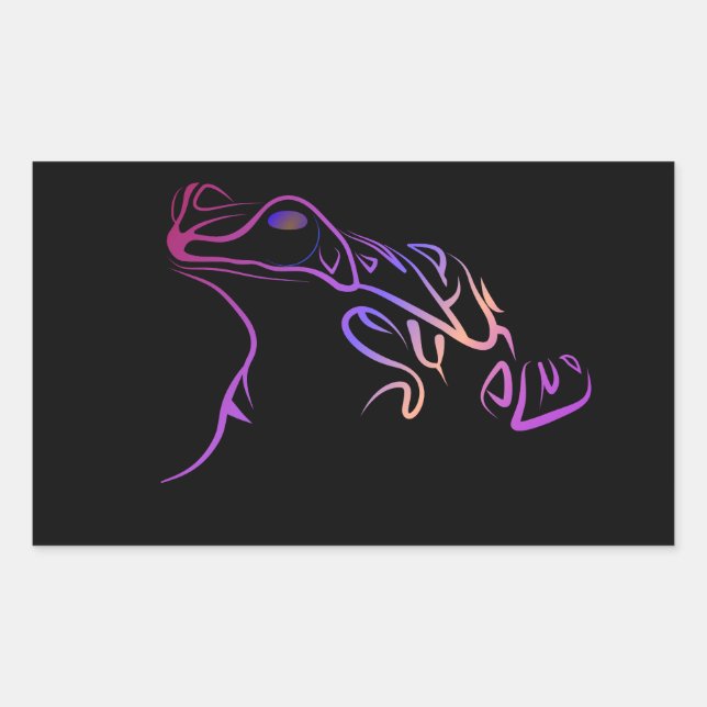 Stylised Frog Sticker (Front)