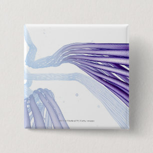 Stylised nerve fibres 2 inch square button
