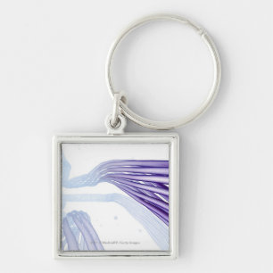 Stylised nerve fibres keychain