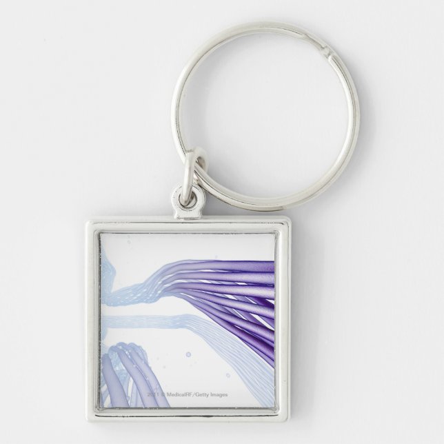 Stylised nerve fibres keychain (Front)
