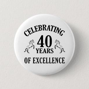 Stylish 40th Birthday Gift Ideas 2 Inch Round Button