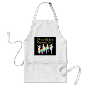 STYLISH 50 AND FABULOUS 50TH BIRTHDAY DESIGN STANDARD APRON
