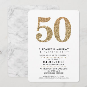STYLISH 50E anniversaire INVITATION parties scinti