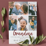 Stylish 5 Photo Birthday Card<br><div class="desc">Nothing says 'Happy Birthday' quite like a personalized greeting card. Let your Grandma know how special she is on her birthday with these five unique picture cards. Customize with cherished photographs and heartfelt messages to make her feel loved on her special day.</div>