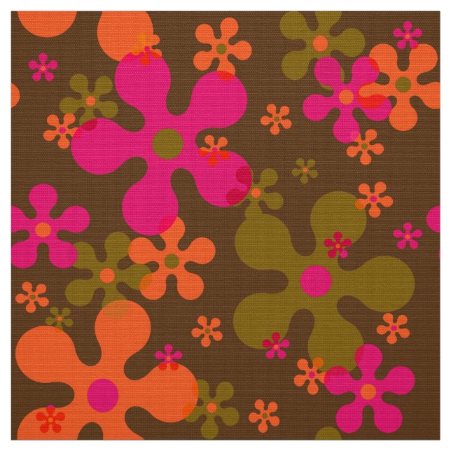 stylish  60s 70s retro mod fabric (Swatch)