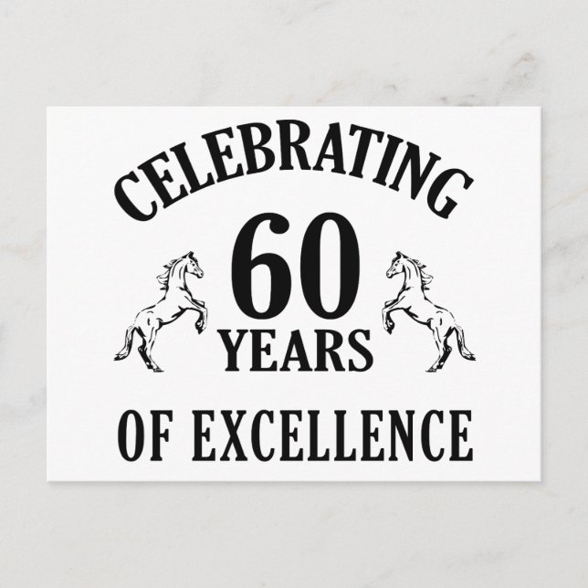 Stylish 60th Birthday Gift Ideas Postcard (Front)
