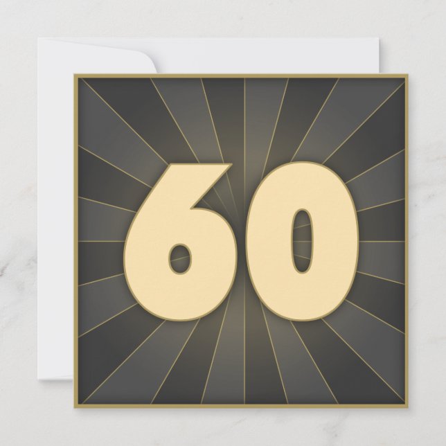 Stylish 60th Birthday Invitations (Front)