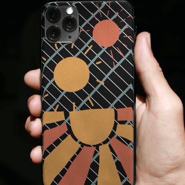 Stylish 80s red and orange Retro Sunset aesthetic Case-Mate iPhone Case (Creator Uploaded)