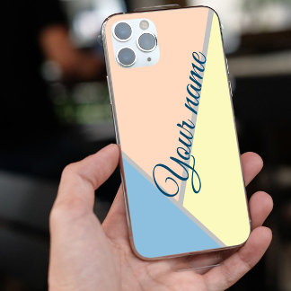 Stylish 80s vintage Color block Custom name iPhone 13 Pro Max Case