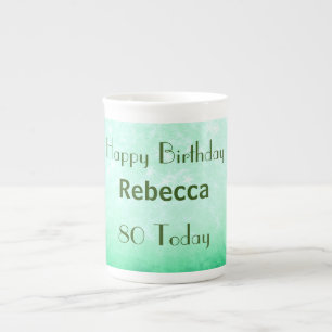 Stylish 80th Birthday Personalised Bone China Mug