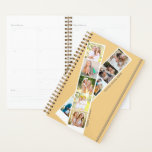 Stylish 8 Photo Strip Yellow Blue Personalized Planner<br><div class="desc">Personalized planner which you can customize with 8 of your favourite photos, your name and any year. The photo template is set up for you to add your pictures, which are displayed in square / instagram format, in simple photo strips. The design has a stylish and modern colour palette of...</div>