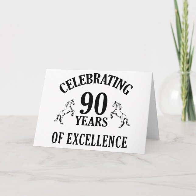 Stylish 90th Birthday Gift Ideas Card (Front)
