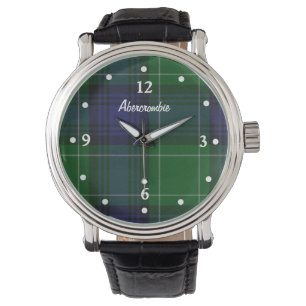Stylish Abercrombie Plaid Faced Custom Watch