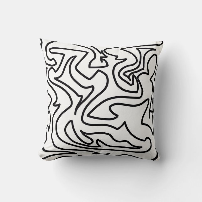 Stylish Abstract Art Cushion Throw Pillow (Front)