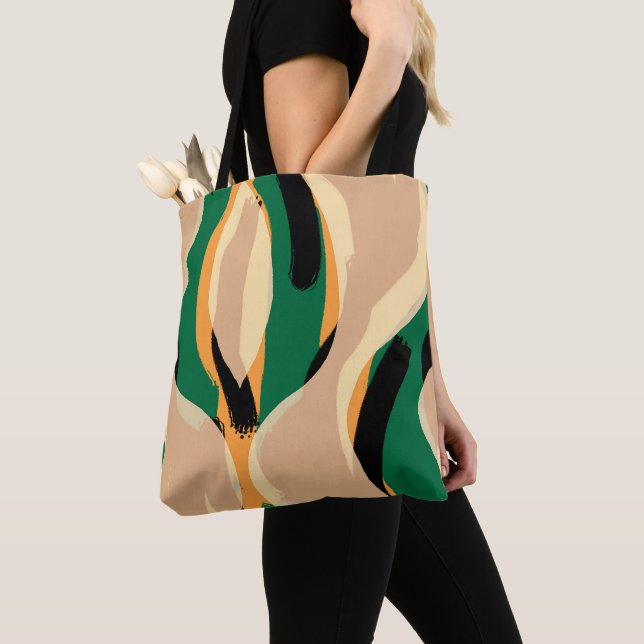 Stylish Abstract Art Tote Bag (Close Up)