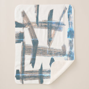 Stylish Abstract Art Washed Off Effect Blanket