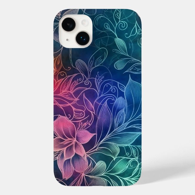 Stylish Abstract Floral - Elegant Botantical Case-Mate iPhone Case (Back)